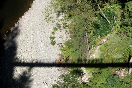 l'ombra del Capilano Suspension Bridge 